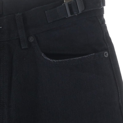 Balenciaga Button Fly Straight Denim Pants Jeans Black