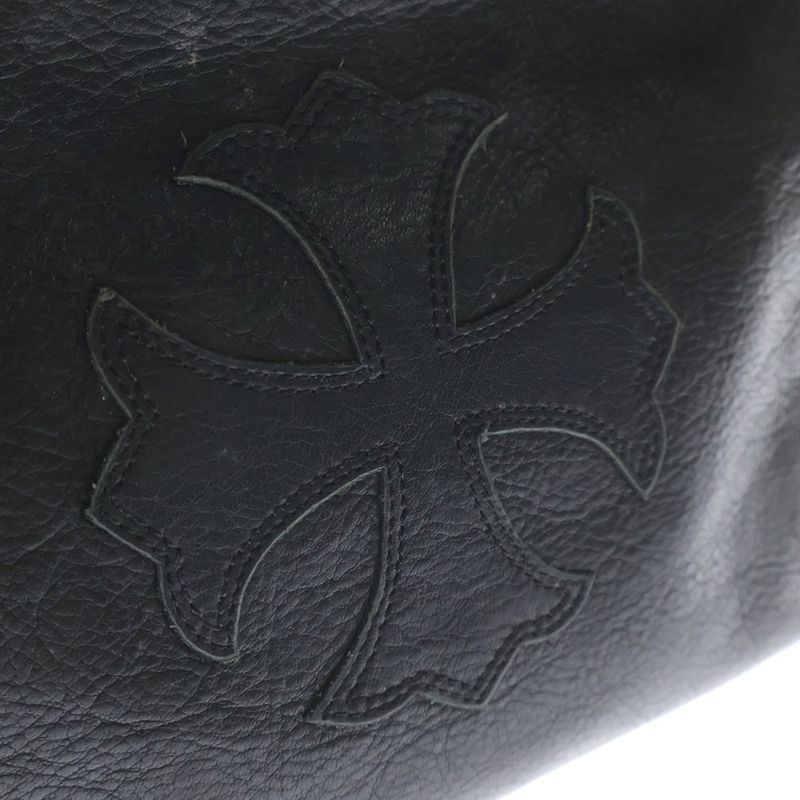 Chrome Hearts Insanity CH Pls CH Plus Patch Leather Pouch Black