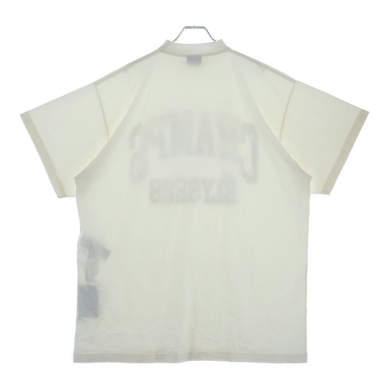 Balenciaga Over Champs Elysees T-Shirt Front Print Pullover Top Short Sleeve