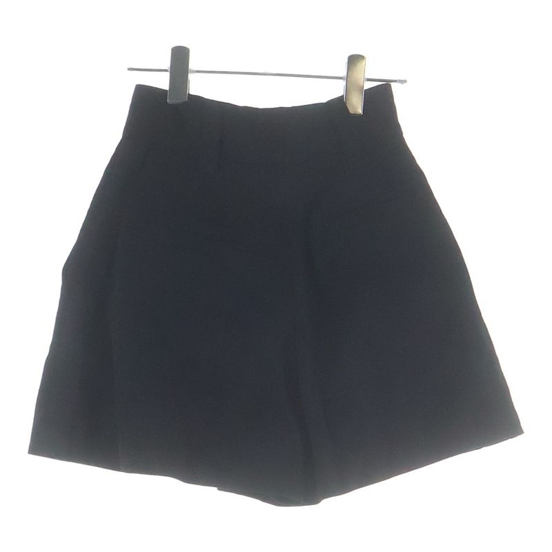Miu Miu Side Line 2 Tuck Wool Short Shorts Black