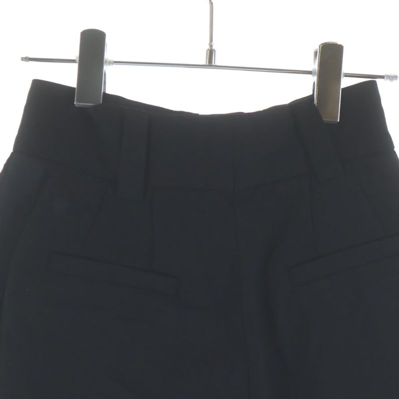 Miu Miu Side Line 2 Tuck Wool Short Shorts Black