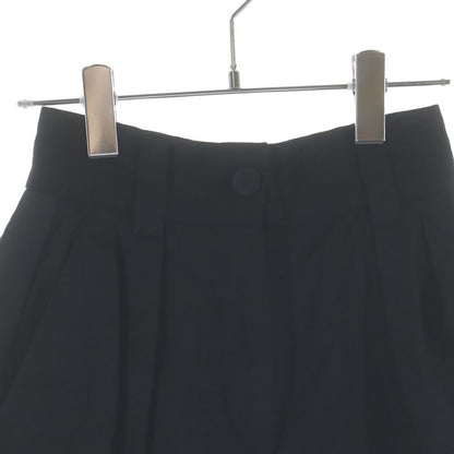 Miu Miu Side Line 2 Tuck Wool Short Shorts Black