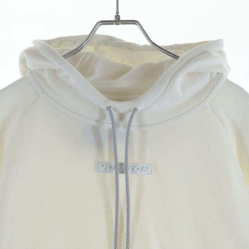 Louis Vuitton Rubber Patch Logo Pullover Sweatshirt Hoodie White