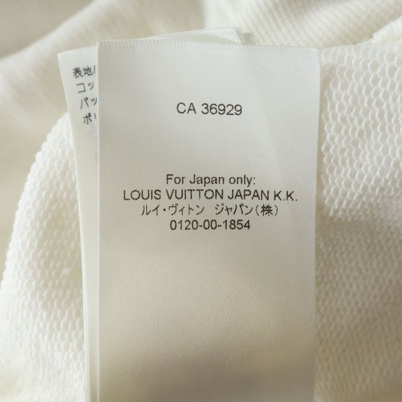 Louis Vuitton Rubber Patch Logo Pullover Sweatshirt Hoodie White