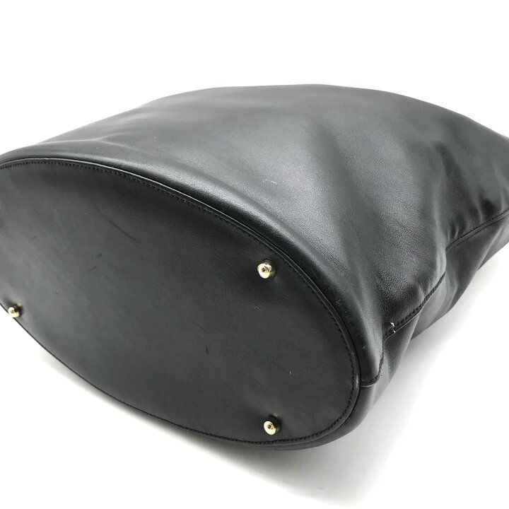 Gucci Leather Chain Shoulder Bag Black Gphardware Purse