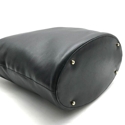 Gucci Leather Chain Shoulder Bag Black Gphardware Purse