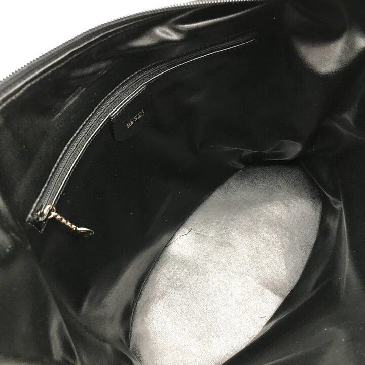Gucci Leather Chain Shoulder Bag Black Gphardware Purse