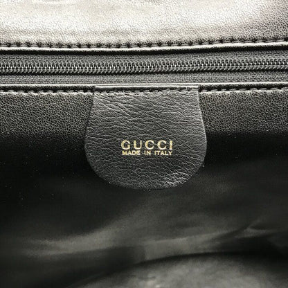 Gucci Leather Chain Shoulder Bag Black Gphardware Purse
