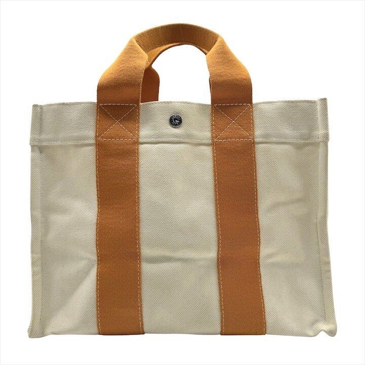 Hermes Bora PM Orange Canvas Tote Purse