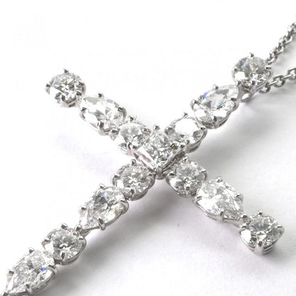 Harry Winston Madonna Cross Pendant Symbols by Necklace Choker Silver HW