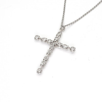 Harry Winston Madonna Cross Pendant Symbols by Necklace Choker Silver HW