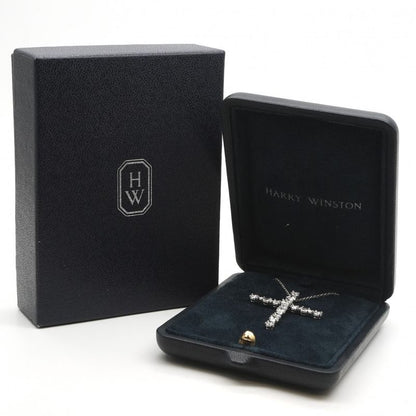 Harry Winston Madonna Cross Pendant Symbols by Necklace Choker Silver HW