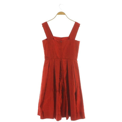 Dolce & Gabbana Dress Mimore Long Square Neck One Color Silk 40 Red BB