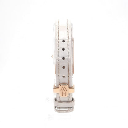 Harry Winston Avenue-c Mini Elliptic Watch Leather 18k Rose Gold 18k Pink Case