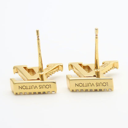 Louis Vuitton Earrings LV Iconic Strass Metal Line Stone Gold