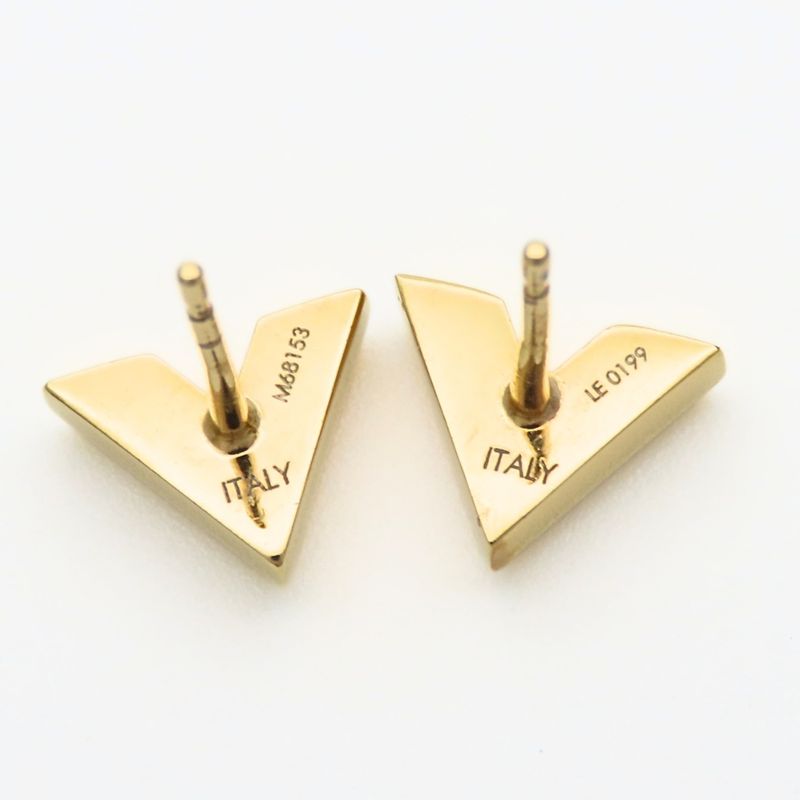 Louis Vuitton Earrings Essential Metal Gold Plated