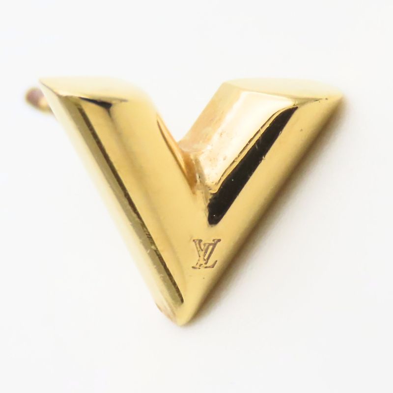 Louis Vuitton Earrings Essential Metal Gold Plated
