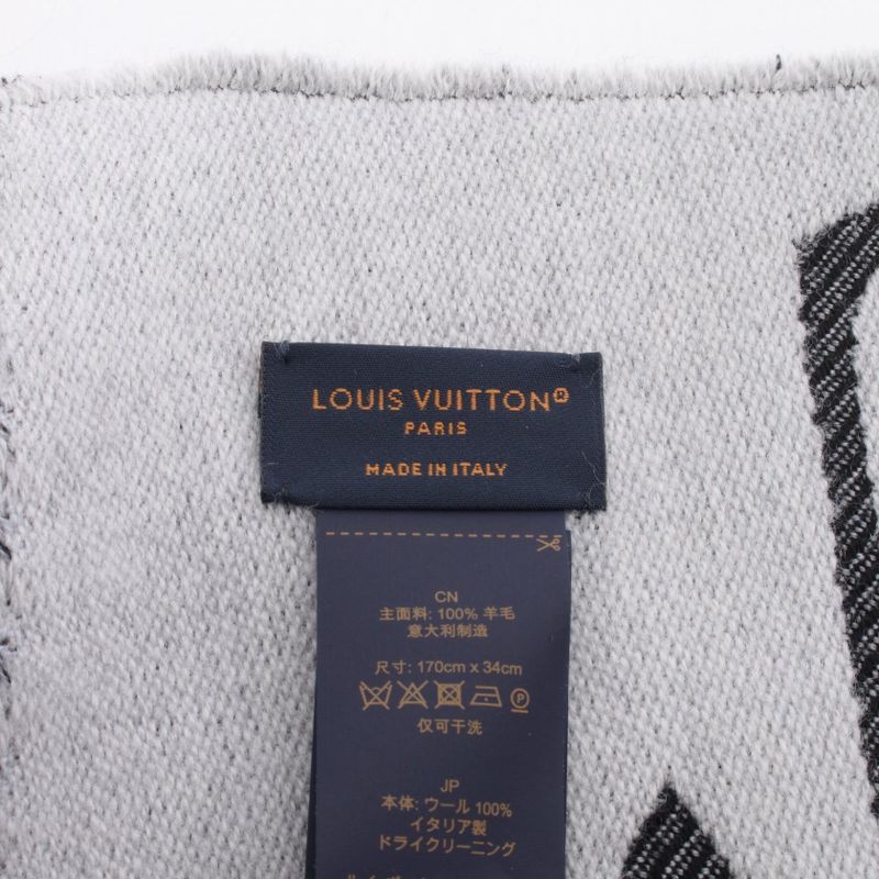 Louis Vuitton Scarf LV Essential Noir Black Wool