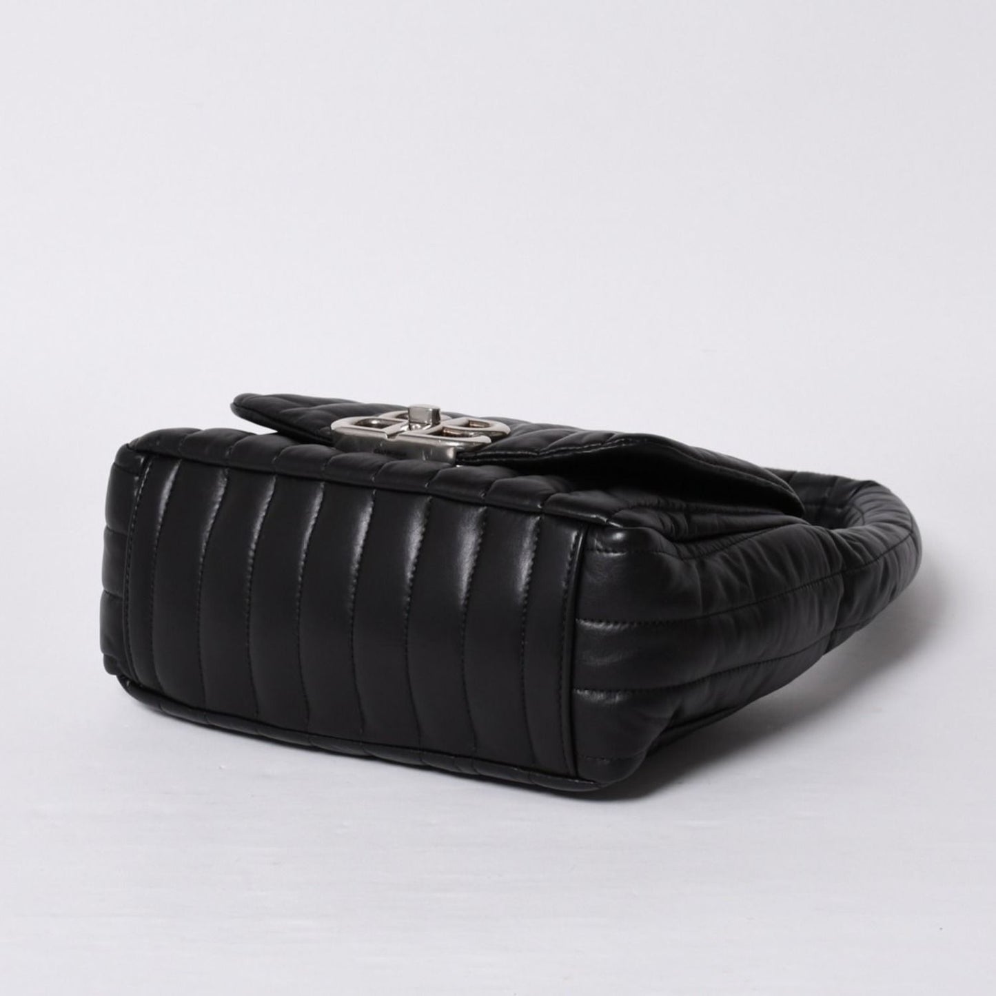Balenciaga Monaco Shoulder Bag Black Silver Calfskin — view 6