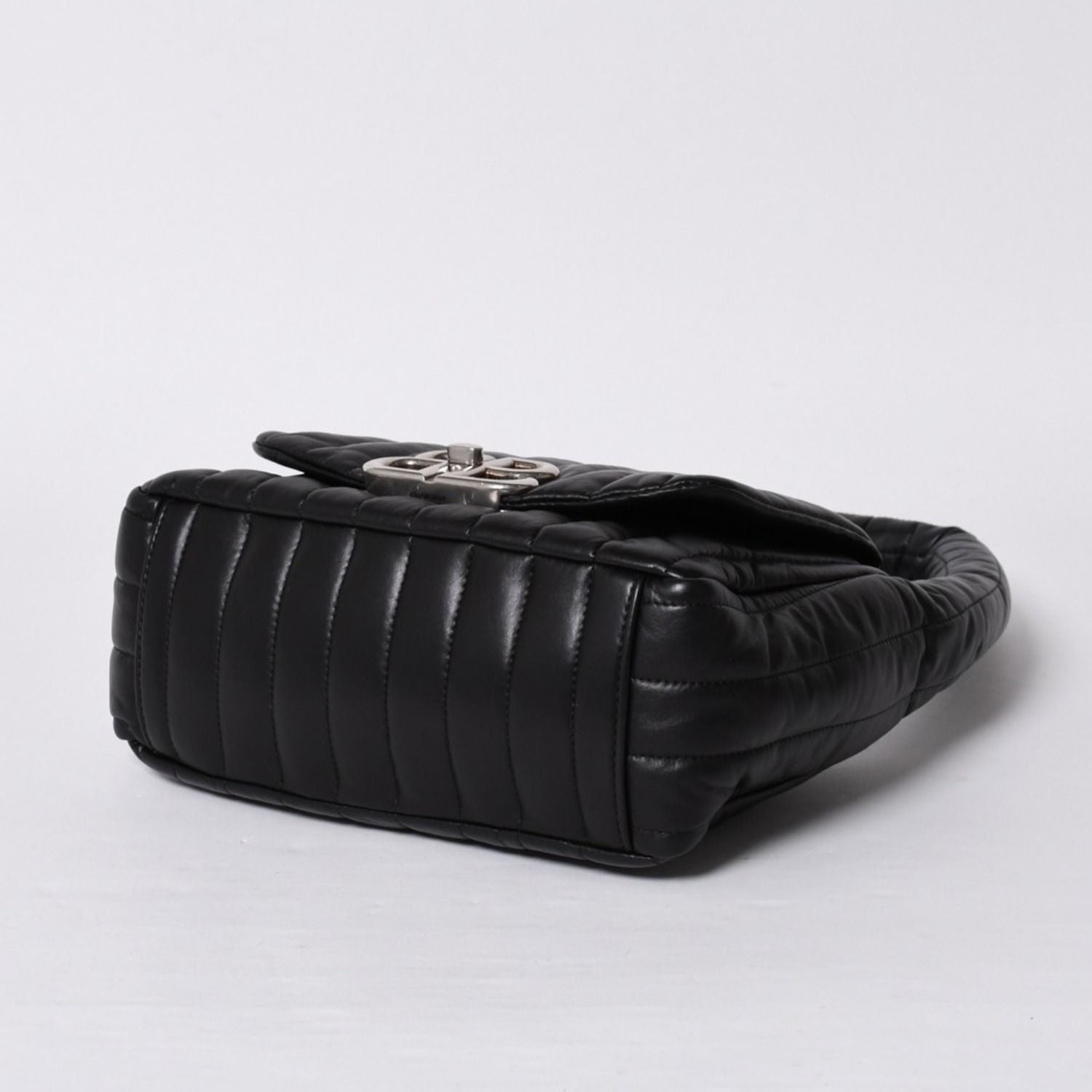 Balenciaga Monaco Shoulder Bag Black Silver Calfskin — view 6