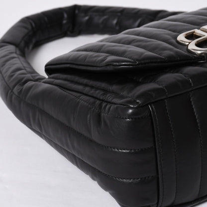 Balenciaga Monaco Shoulder Bag Black Silver Calfskin — view 8