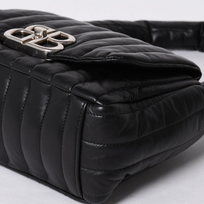Balenciaga Monaco Shoulder Bag Black Silver Calfskin — view 7