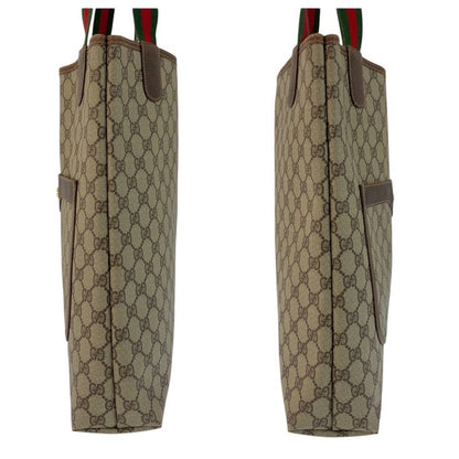 Gucci Vintage Sherry Line GG Supreme Canvas Tote Shoulder Bag