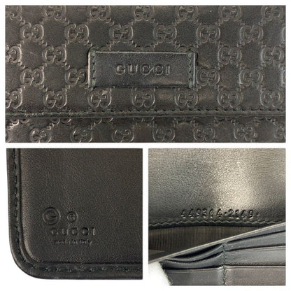 Gucci Micro Guccissima Black Gold Leather Wallet