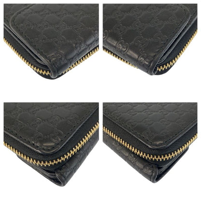 Gucci Micro Guccissima Black Gold Leather Wallet