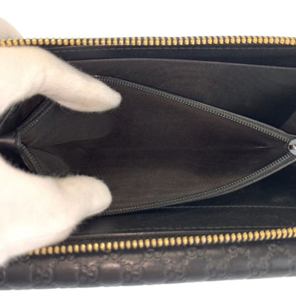 Gucci Micro Guccissima Black Gold Leather Wallet