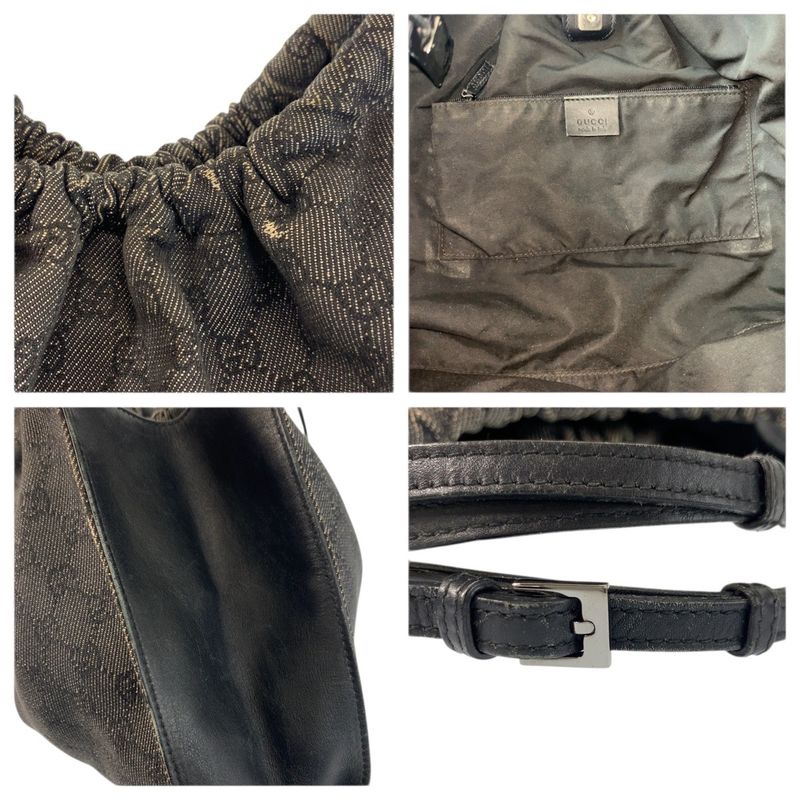 Gucci Black GG Canvas Handbag