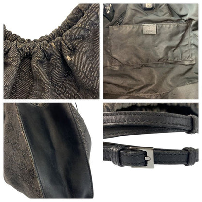 Gucci Black GG Canvas Handbag