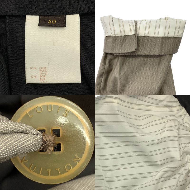 Louis Vuitton Set Logo Button Single Breasted Jacket Trousers Pants 50 Gray