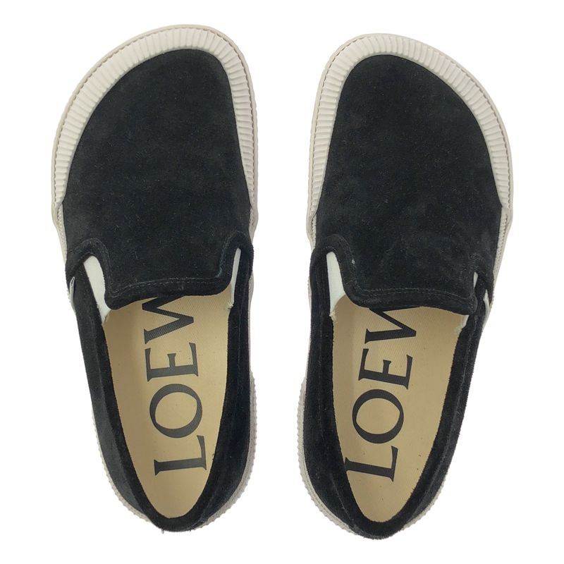 Loewe Terra Vulca Anagram Logo Slip on Sneakers 40 Black