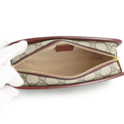 Gucci Interlocking Clutch Second GG Supreme Leather Beige