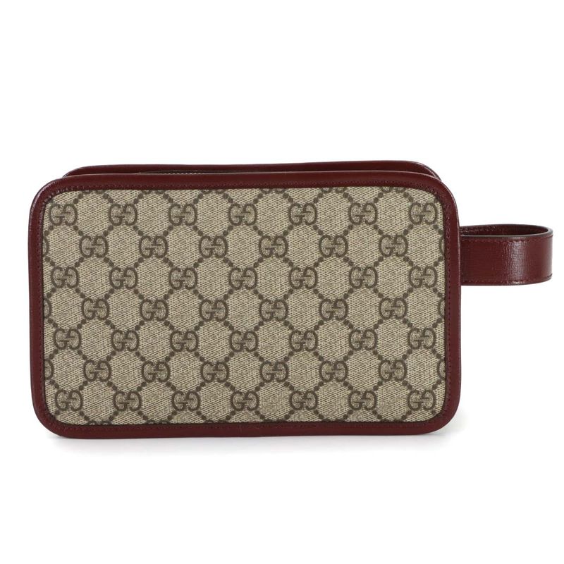 Gucci Interlocking Clutch Second GG Supreme Leather Beige