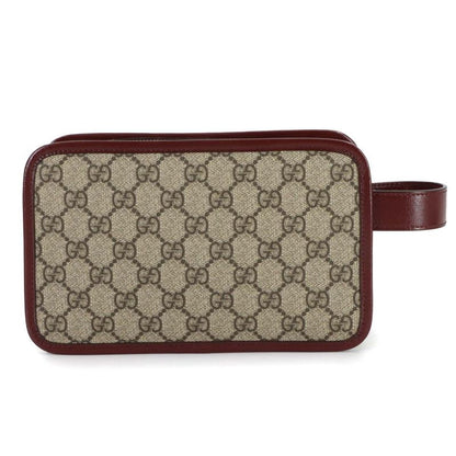 Gucci Interlocking Clutch Second GG Supreme Leather Beige