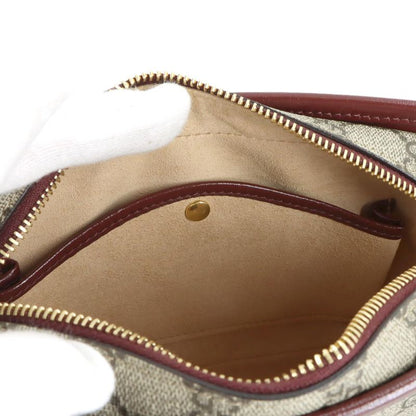 Gucci Interlocking Clutch Second GG Supreme Leather Beige