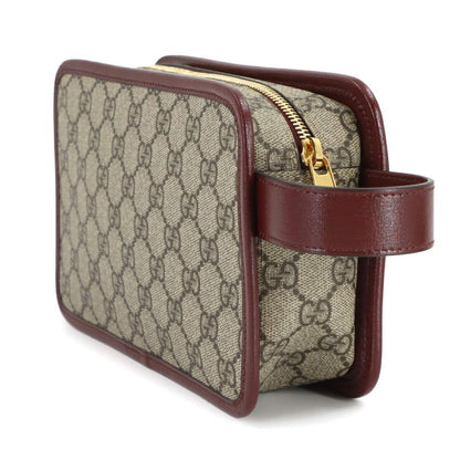 Gucci Interlocking Clutch Second GG Supreme Leather Beige