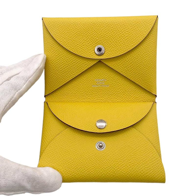 Hermes Calvi Duo Card Case Business Holder Epsom Jo Nunapur