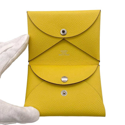 Hermes Calvi Duo Card Case Business Holder Epsom Jo Nunapur