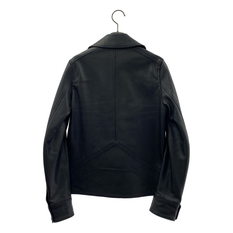 Dior Homme Leather Jacket Sheepskin Lamb Double Rider's Quilted Fully Lined 44