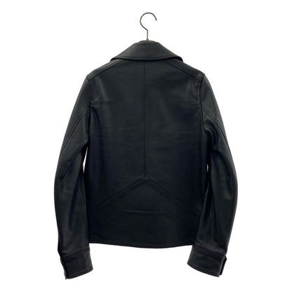 Dior Homme Leather Jacket Sheepskin Lamb Double Rider's Quilted Fully Lined 44