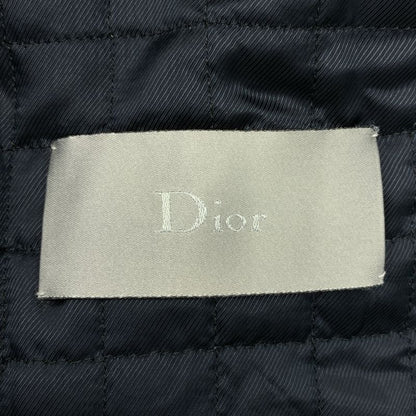 Dior Homme Leather Jacket Sheepskin Lamb Double Rider's Quilted Fully Lined 44