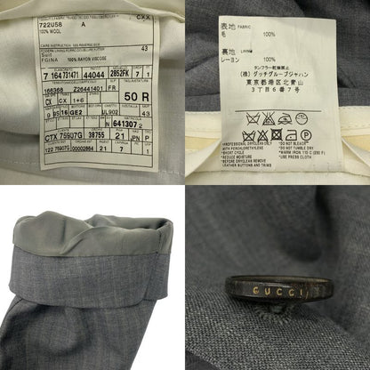 Gucci Set Logo Button Tailored Breasted Jacket Fully Lined Trousers Pants 50