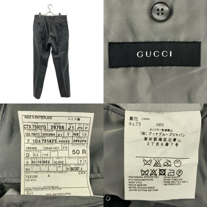 Gucci Set Logo Button Tailored Breasted Jacket Fully Lined Trousers Pants 50