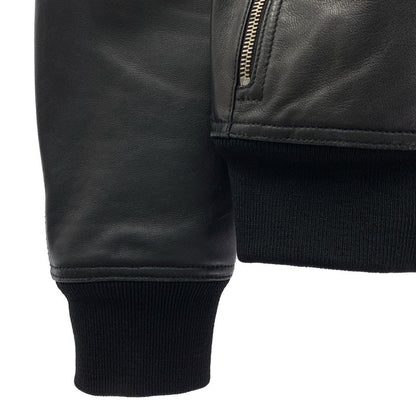 Dior Homme Leather Jacket Sheep Lamb Single Fully Lined 44 Black