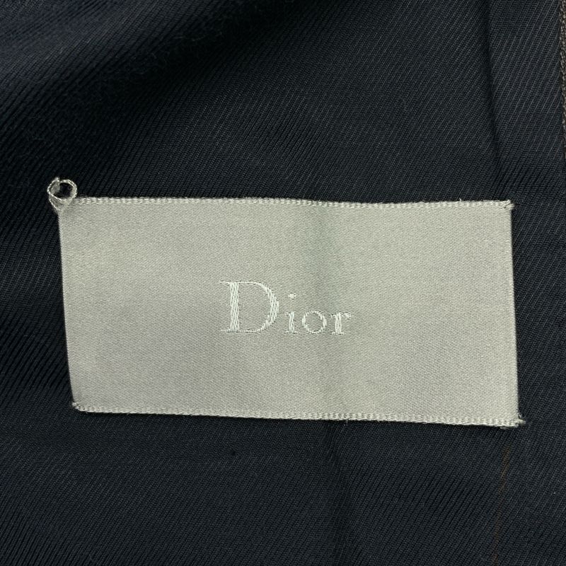 Dior Homme Leather Jacket Sheep Lamb Single Fully Lined 44 Black