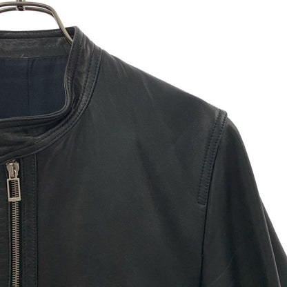 Dior Homme Leather Jacket Sheep Lamb Single Fully Lined 44 Black