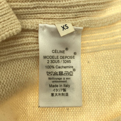 Celine by Phoebe Philo Cashmere Triomphe Knit XS Ivory Sweater